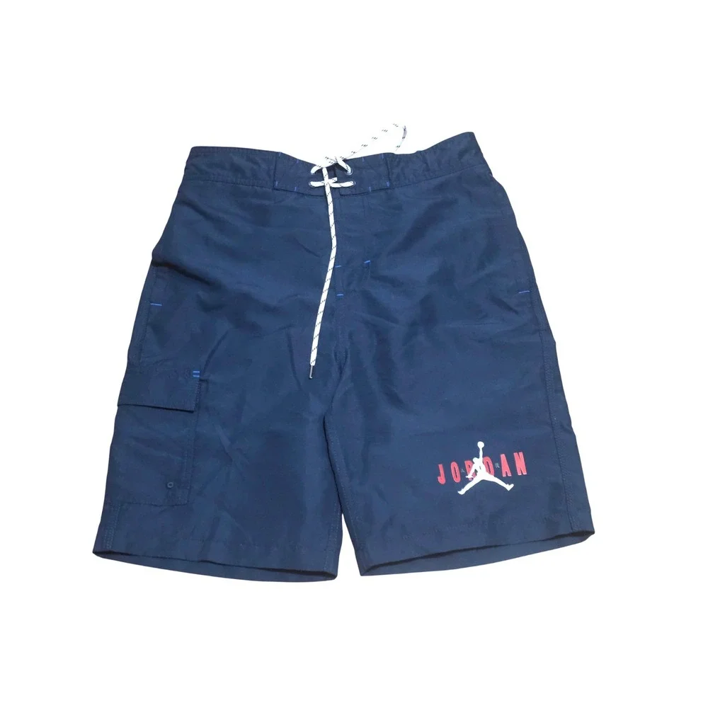 Goodfellow & Co Mens Navy Blue Board Shorts Swim Trunks Cargo‎ Pocket Size S 9in